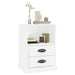 Bedside cabinet high gloss white 43x36x60 cm Nexellus