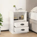 Bedside cabinet high gloss white 43x36x60 cm Nexellus