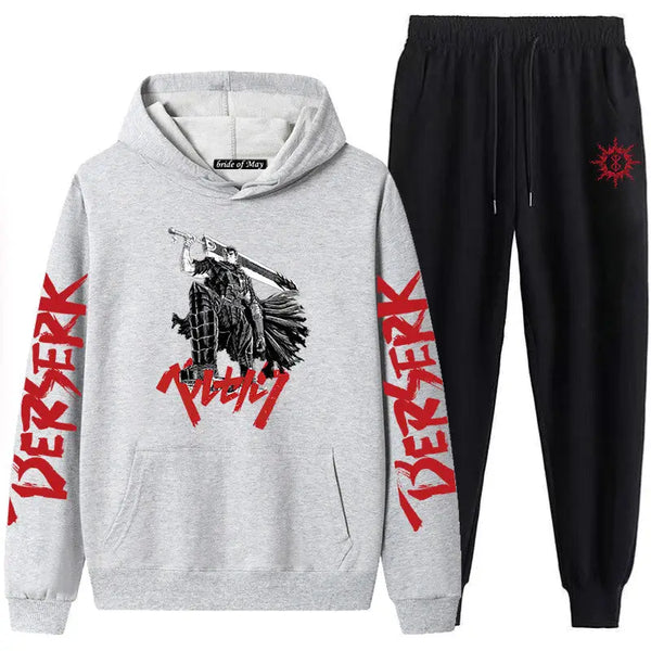 Berserk Sword Wind Legend Couples Hooded Sweatshirt and Leggings Suit Two-Piece Set for Men and Women - Nexellus