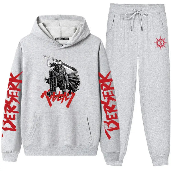 Berserk Sword Wind Legend Couples Hooded Sweatshirt and Leggings Suit Two-Piece Set for Men and Women - Nexellus