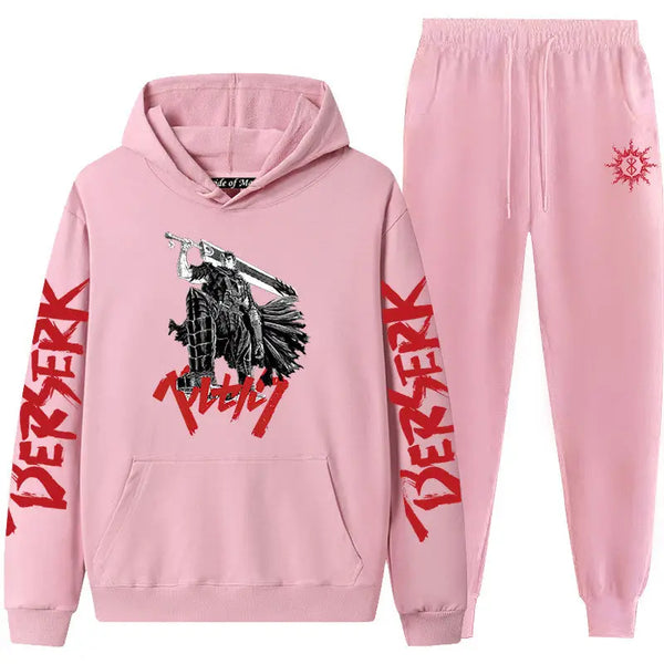 Berserk Sword Wind Legend Couples Hooded Sweatshirt and Leggings Suit Two-Piece Set for Men and Women - Nexellus