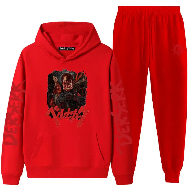 Berserk Sword Wind Legend Couples Hooded Sweatshirt and Leggings Suit Two-Piece Set for Men and Women - Nexellus