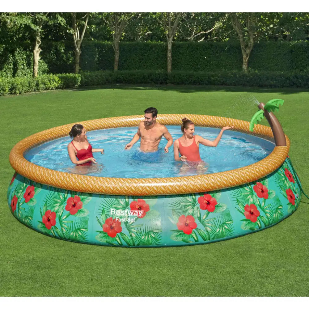 Bestway Fast Set Inflatable Paradise Palms Pool Set 457x84 cm Nexellus