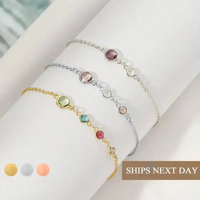 Birthstone exquisite diamond hand jewelry women's simple rhinestone Nexellus