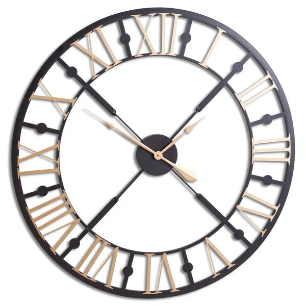 Black and gold skeleton clock - Wall Clocks