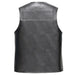 Black men pu leather fleece vest large size vest coat Nexellus