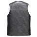 Black men pu leather fleece vest large size vest coat Nexellus