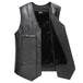 Black men pu leather fleece vest large size vest coat Nexellus