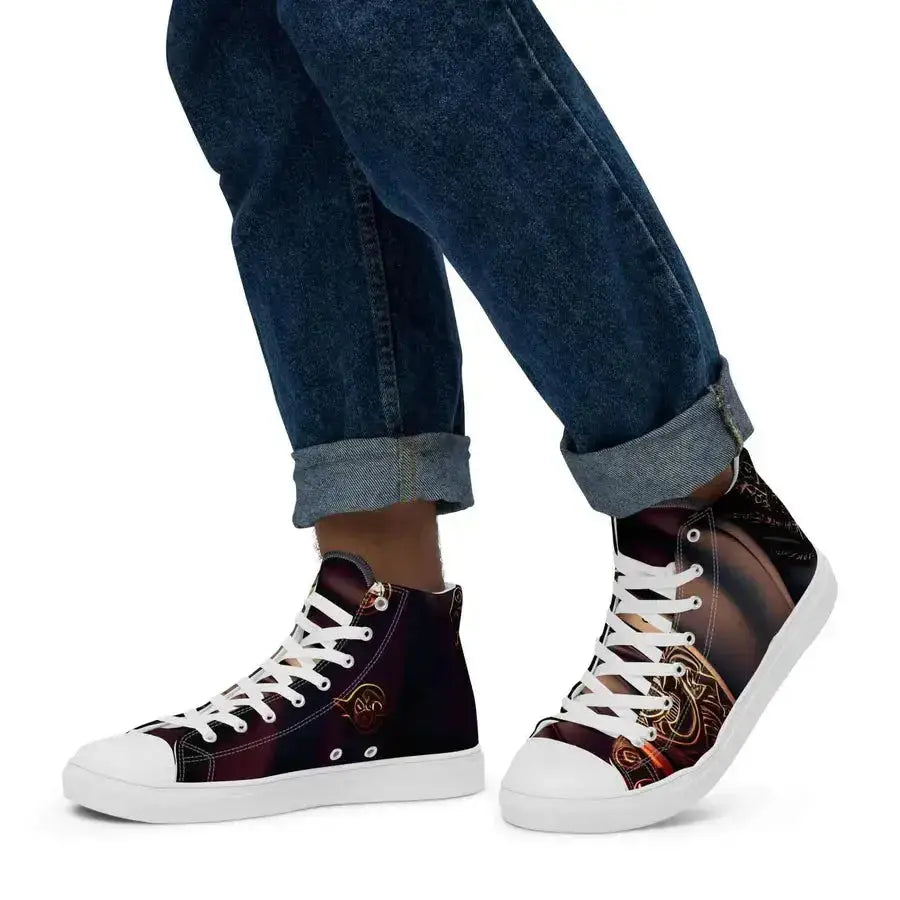 Black pirates men’s high top stylish shoes Nexellus