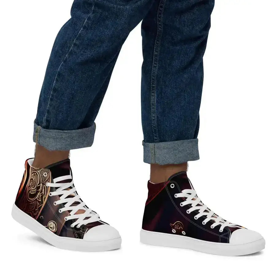 Black pirates men’s high top stylish shoes Nexellus