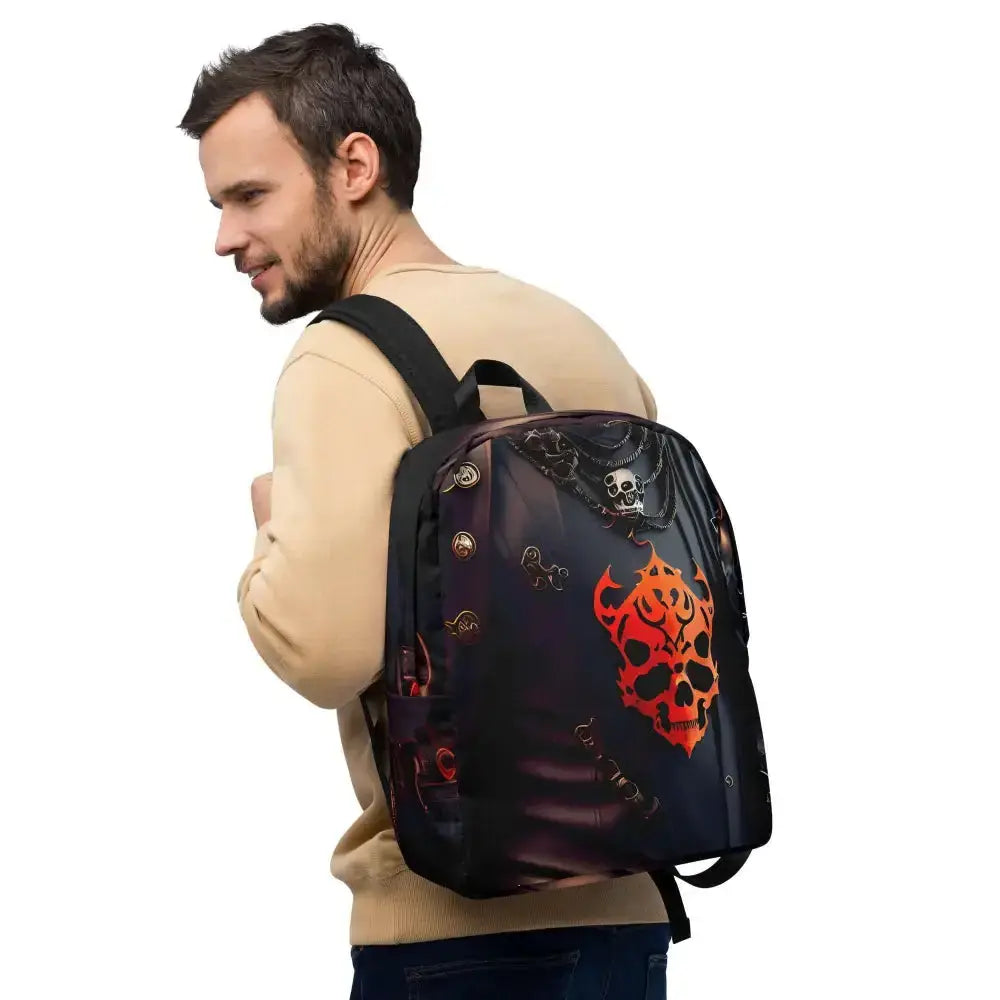 Black pirates minimalist backpack Nexellus