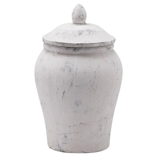 Bloomville stone ginger jar - Christmas Room Decorations