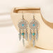 Boho dream catcher feather tassel earrings Nexellus