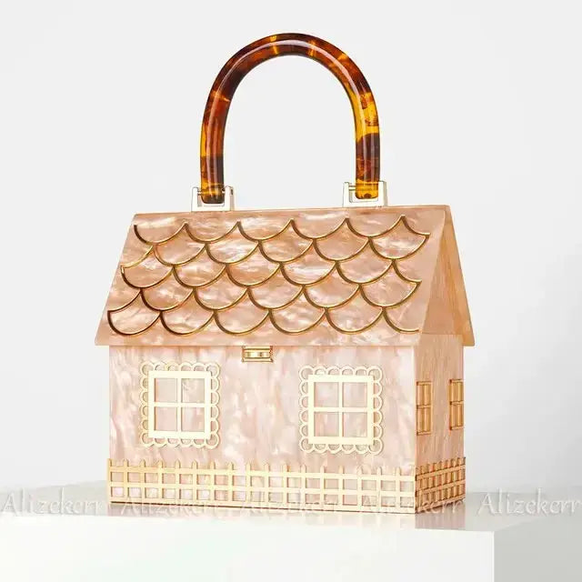 Box evening clutch bags women luxury designer acrylic handle house Nexellus