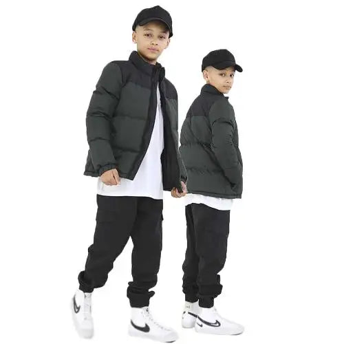 Boys brave soul davisblockk padded school jacket - Black