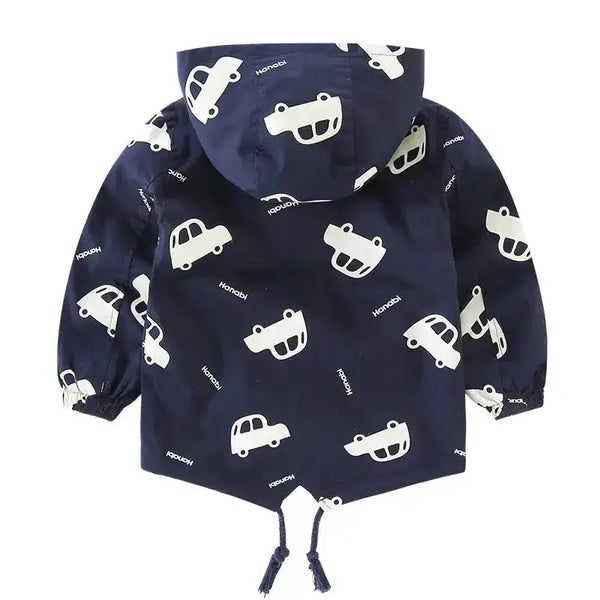 Boys jacket kids thick warm cartoon cars hooded coat Nexellus