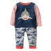 Boys set with animal applique sweatshirt & pant children clothing sets Nexellus