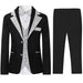 Boys Slim Fit Suits 5 Pieces Set Kids Blazer Vest Pants Shirt Bowtie Jacket With Gold Rims Nexellus