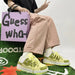 Bread shoes yellow, green and white color matching retro dopamine men Nexellus