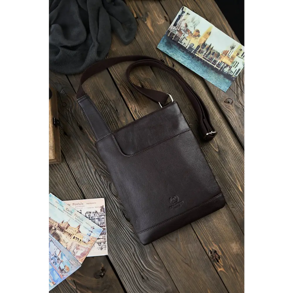 Brown - natural leather bag model 191539 galanter - Natural