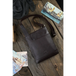 Brown - natural leather bag model 191539 galanter - Natural