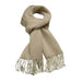 Camel Woolwhite Cashmere Herringbone Scarf - Nexellus