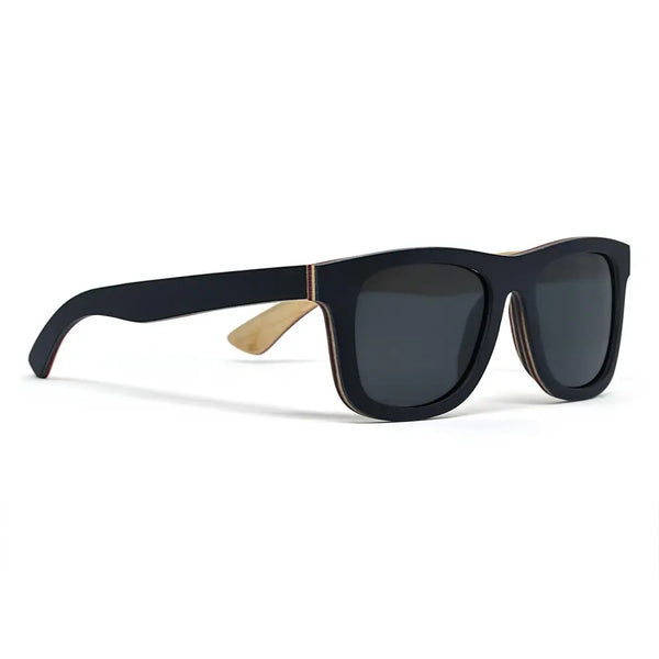 Canadian multi layer black maple wood sunglasses