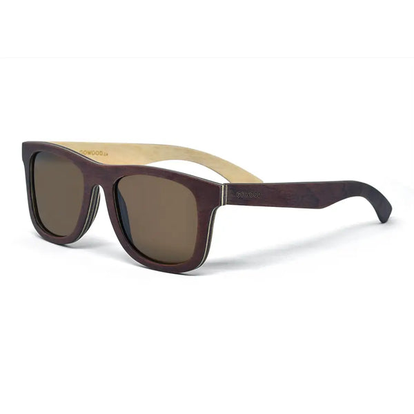 Canadian multi layer brown maple wood sunglasses