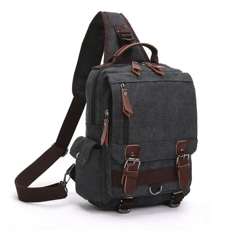 Canvas backpack men travel back pack multifunctional shoulder bag for Nexellus