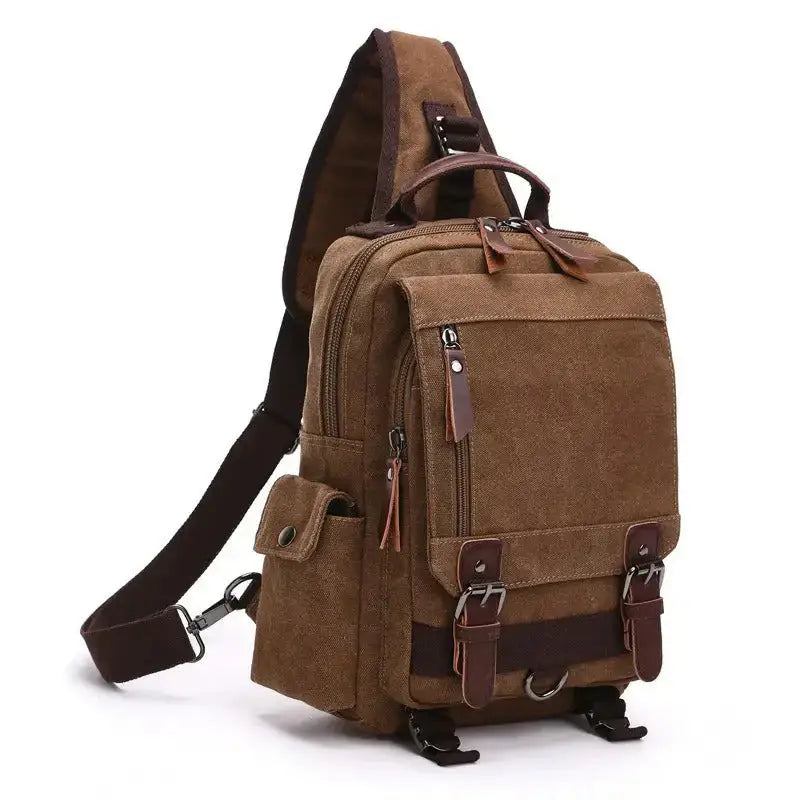 Canvas backpack men travel back pack multifunctional shoulder bag for Nexellus