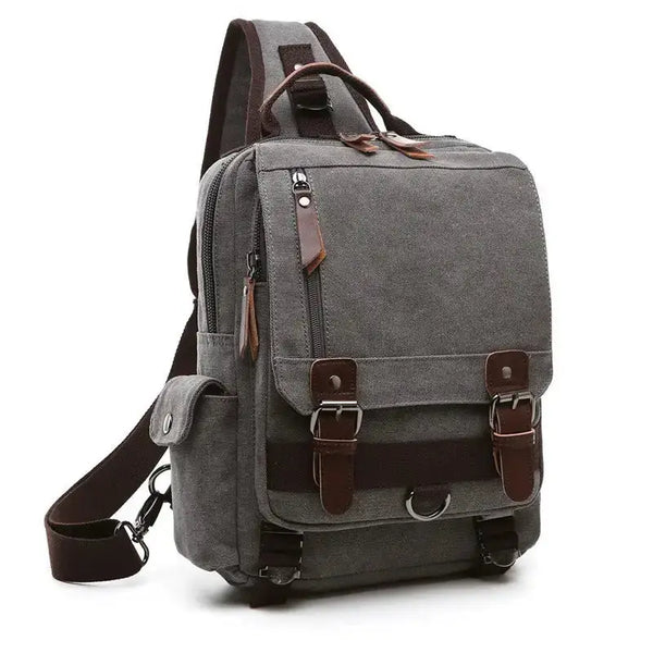 Canvas backpack men travel back pack multifunctional shoulder bag for Nexellus