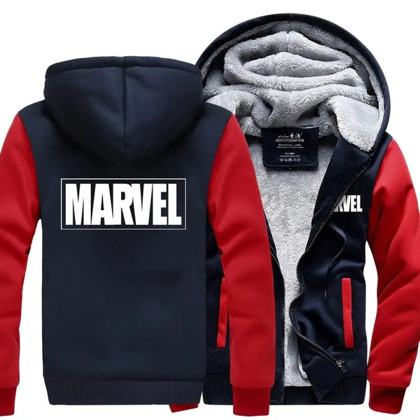 Captain America Hooded Winter Jacket Marvel Hoodie for Men Nexellus