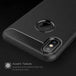 Carbon fibre brushed tpu black case - for iphone xs max