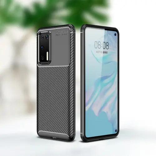 Carbon fibre tpu black case - for huawei p40