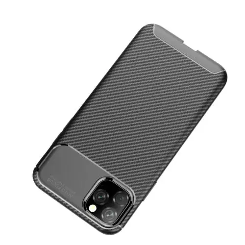 Carbon fibre tpu black case - for iphone 11 pro