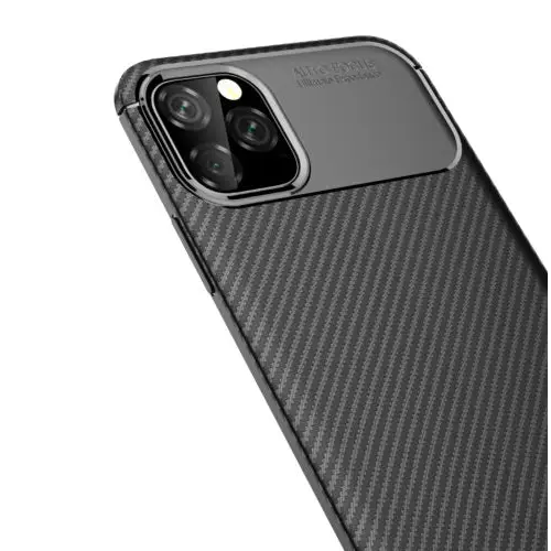 Carbon fibre tpu black case - for iphone 11 pro