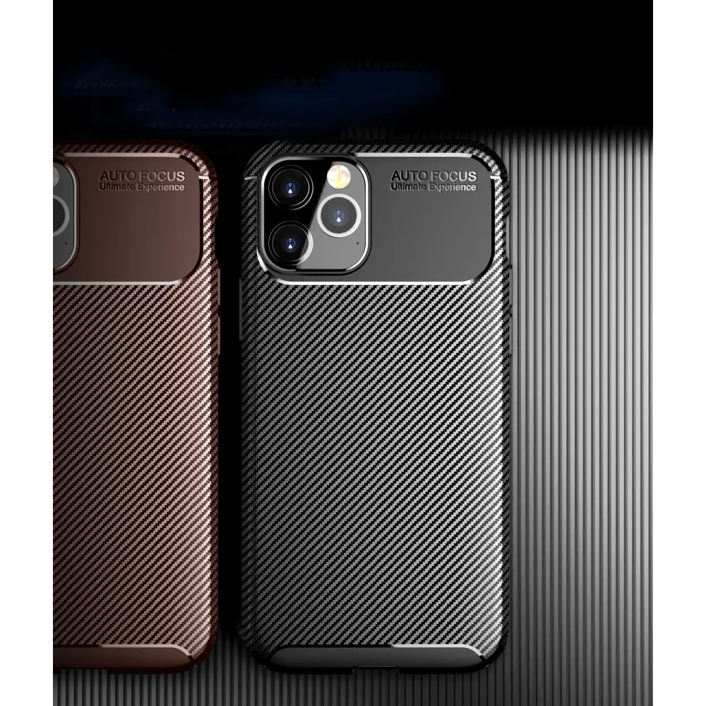 Carbon fibre tpu black case - for iphone 12 pro max