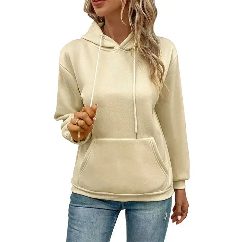 Casual long sleeve solid color hooded sweatshirt Nexellus