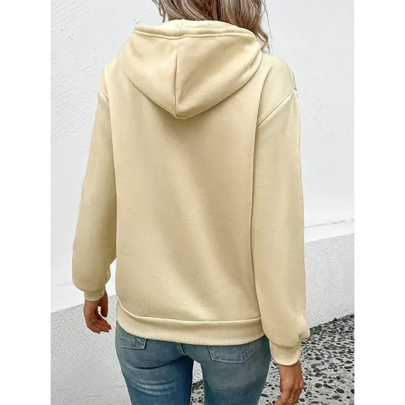 Casual long sleeve solid color hooded sweatshirt Nexellus