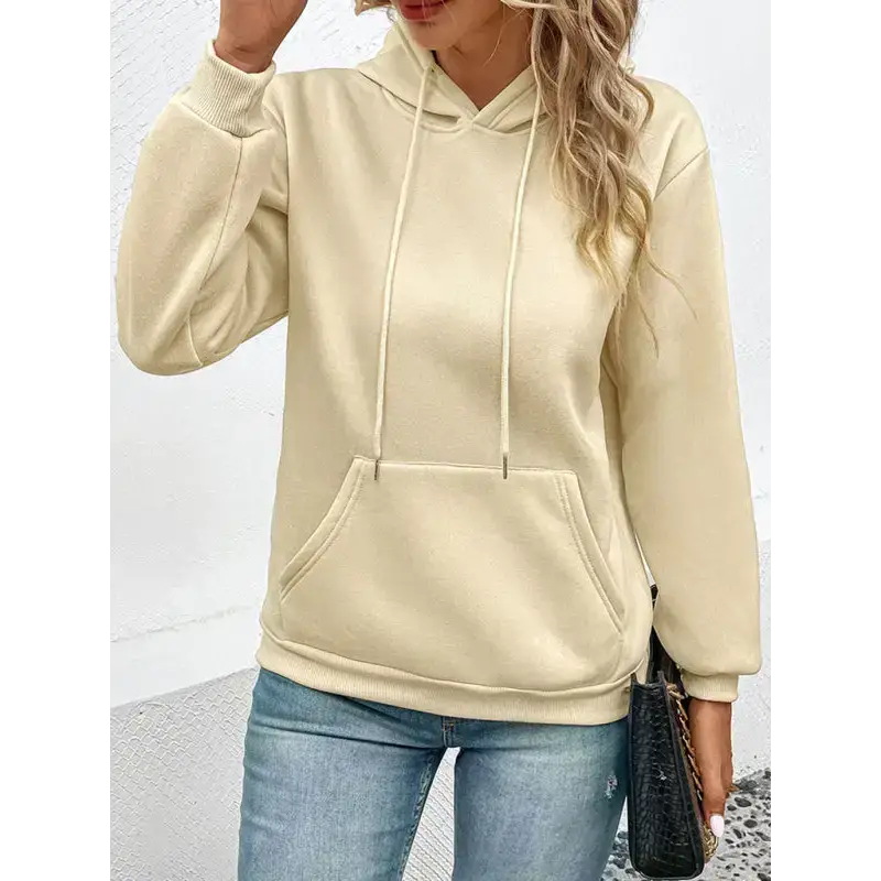 Casual long sleeve solid color hooded sweatshirt Nexellus