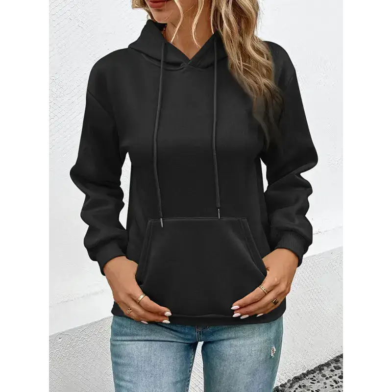 Casual long sleeve solid color hooded sweatshirt Nexellus