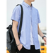 Casual oxford short-sleeved shirt youthful fashion double pockets Nexellus