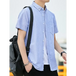 Casual oxford short-sleeved shirt youthful fashion double pockets Nexellus