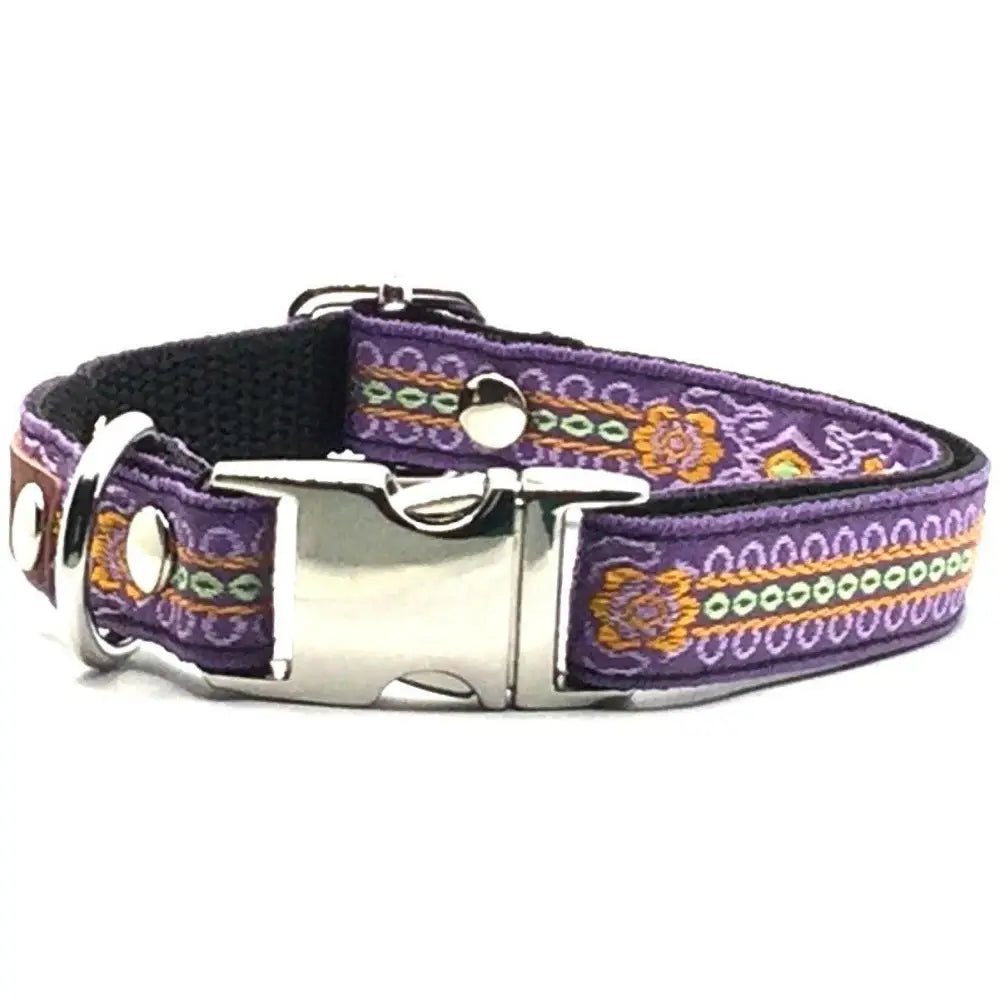 Chic cotton dog collar for small breeds - Large Collar Only