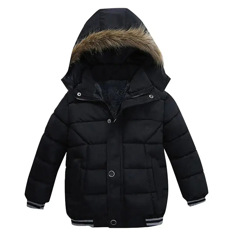 Children Boys Fur Hooded Coat 2y to 6y Nexellus