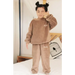 Children's embroidered coral fleece pajama set Nexellus