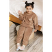 Children's embroidered coral fleece pajama set Nexellus