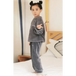 Children's embroidered coral fleece pajama set Nexellus