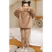 Children's embroidered coral fleece pajama set Nexellus