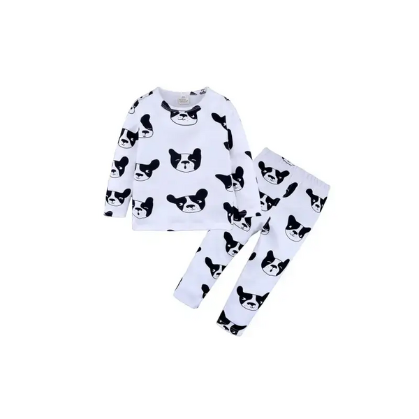 Children's eyelash cloud print brushed children's homewear cotton set Nexellus